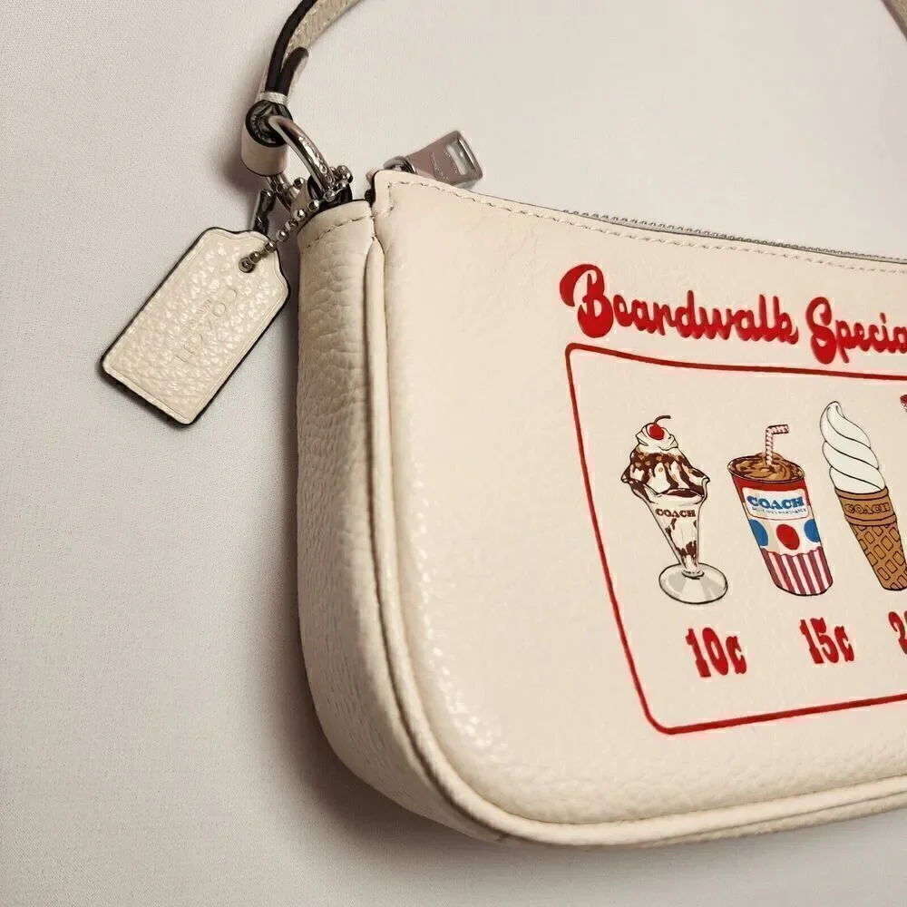 NWT Coach CU197 Nolita 19 With Boardwalk Graphic Ice Cream Chalk